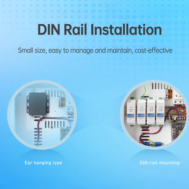 USR-DR301 산업용 모드버스 RTU에서 모드버스 TCP로 RS232 이더넷 변환기