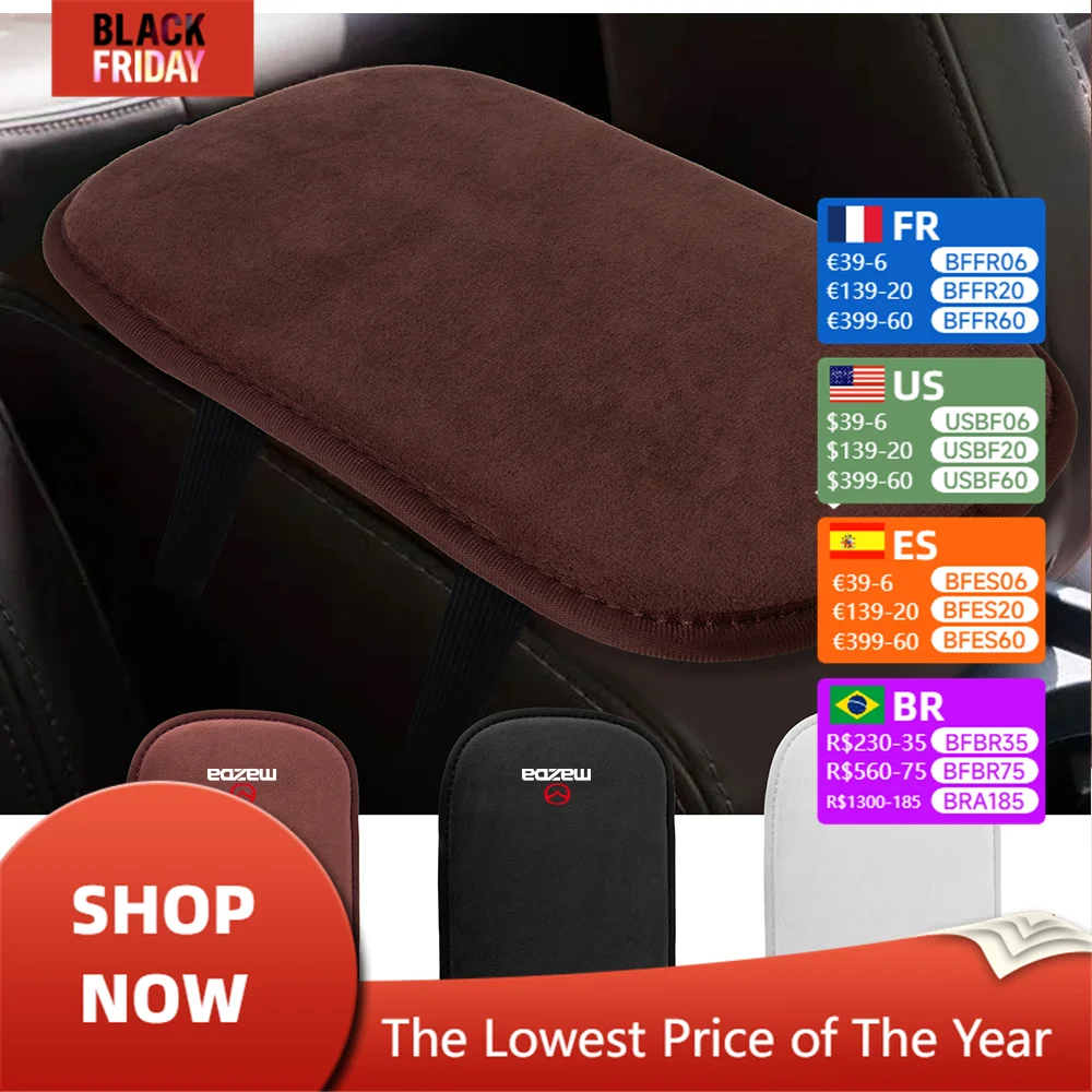 Car Armrest Storage Box Cover Auto Armrest Leather Cushion For Mazda MS 3 6 BL BM GJ CX3 CX-5 CX-8 KE KF CX7 CX9 MX5