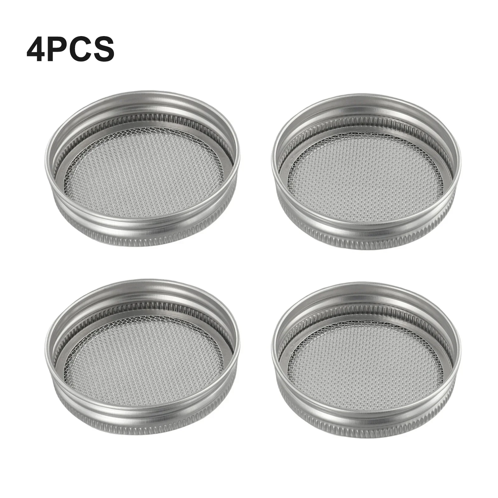 70mm Stainless Steel Strainer Sprouting Lid for Jar Prevents Counter Mess and Promotes Healthy Sprouting Set of 4