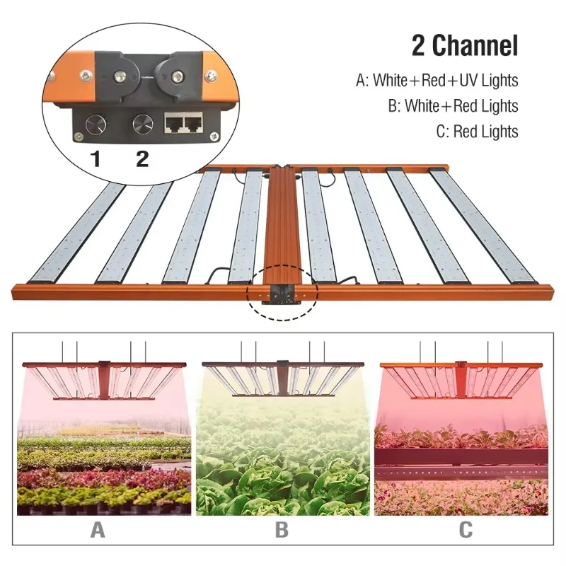 طوي الطيف الكامل 1000 واط LED تنمو ضوء عالية الكفاءة عكس الضوء النبات تنمو مصباح ليد للنباتات المزهرة
