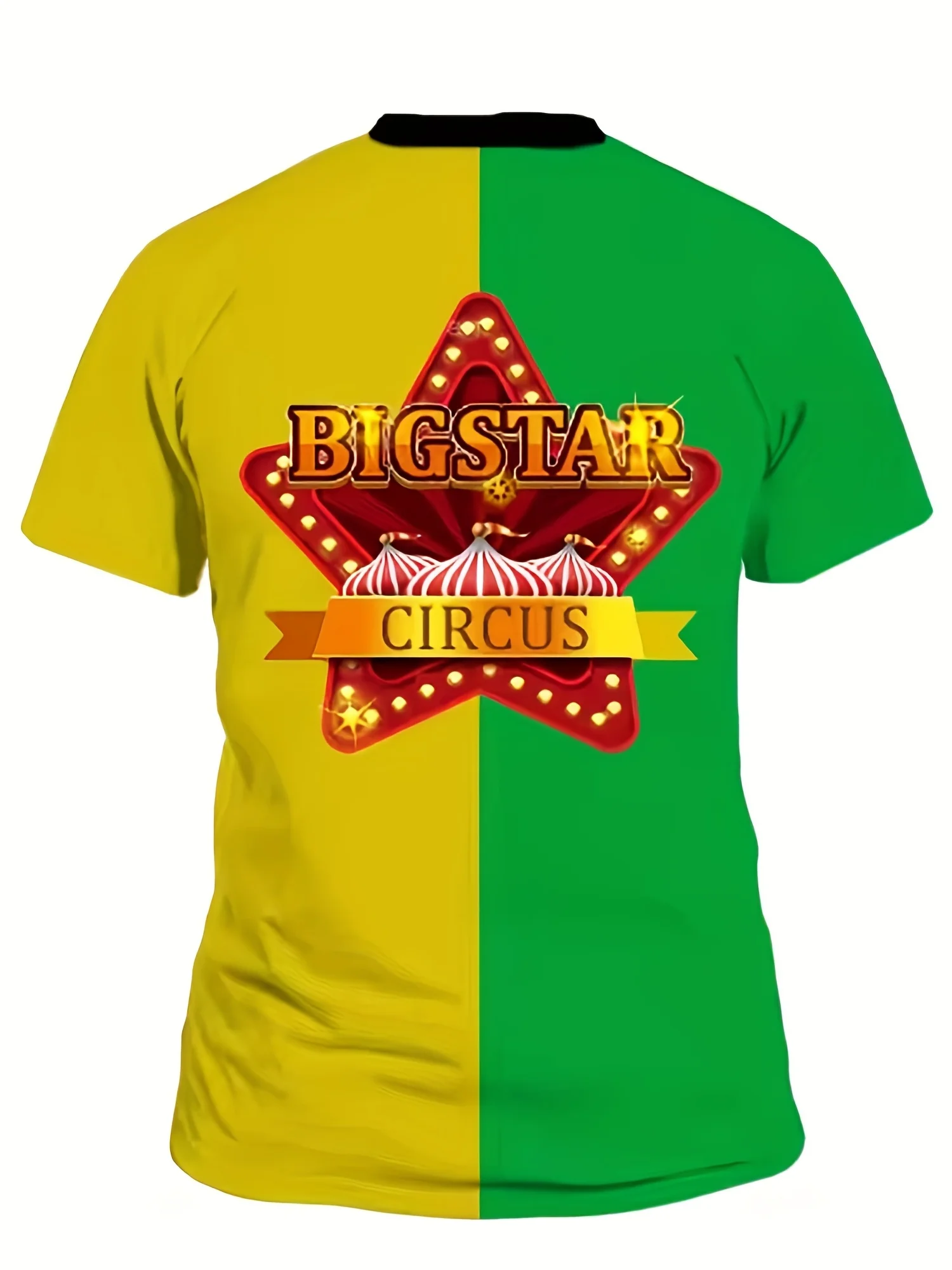 Camiseta masculina respirável de secagem rápida com padrão 3D, fantasia de palhaço brincalhão feminino com gravata borboleta falsa, mangas curtas