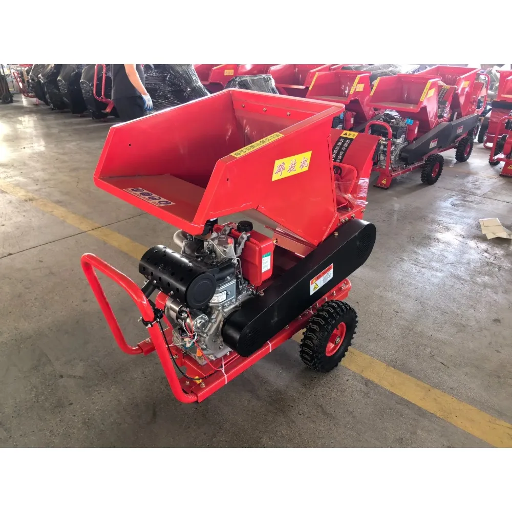 Diesel Petrol Wood Chipper Twig Shredder Orchard Leaf Crusher for 10‑15cm Branch Cutting and Shredding Application