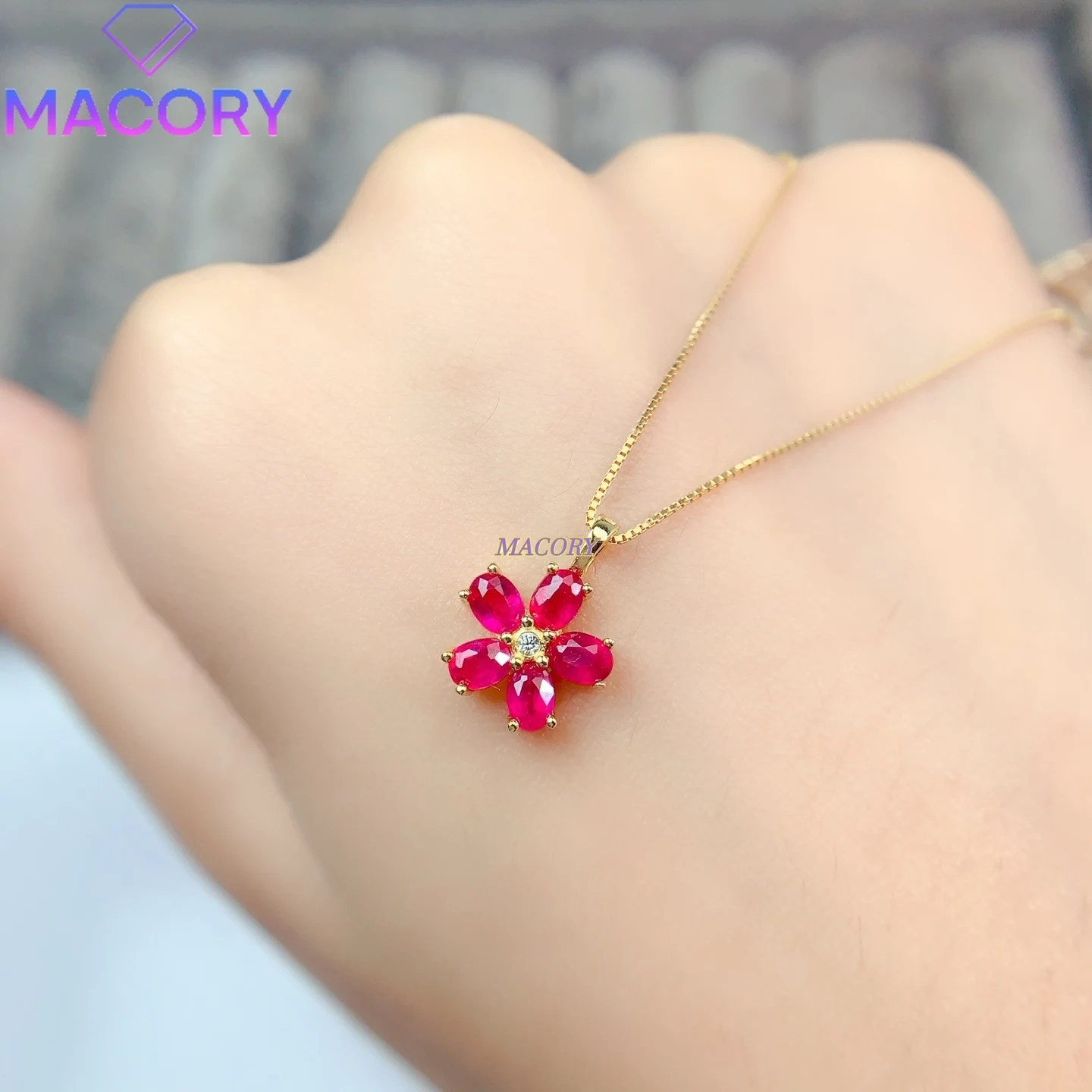 New Arrival Natural Ruby Pendant for Women 925 Sterling Silver Pure High-Quality and Exquisite Enhances Elegance