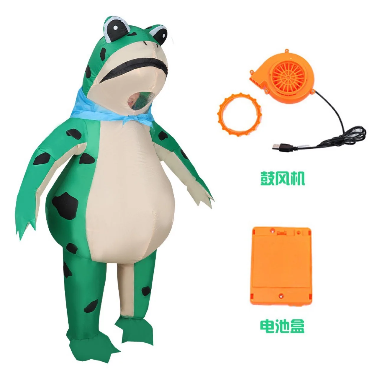 Adult Children Funny Frog Inflatable Costume Halloween Annual Party Silly Performance Outfit Stage Prop