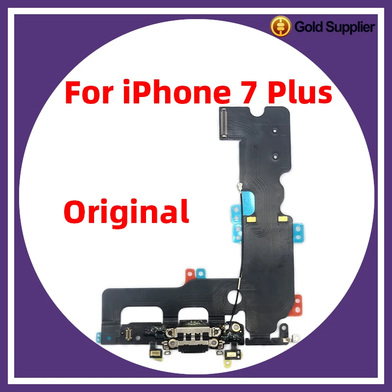 Original For iphone 7 Plus Charging Port Flex Microphone Mini USB Charger Dock Connector Repair Replacement Parts