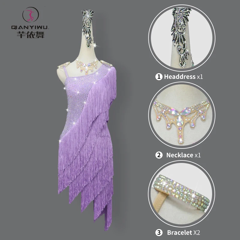 Novo vestido de dança latina sexy roupas das mulheres prática de salão usar cabaré traje de baile senhoras crianças terno meninas palco saia noite