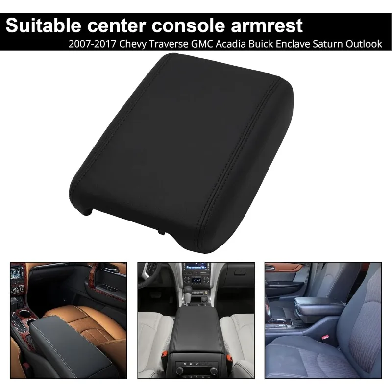 

Black Plastic Leather Center Console Part Number 22905370 Lid For Buick For Enclave For Chevrolet For GMC Car Accessories