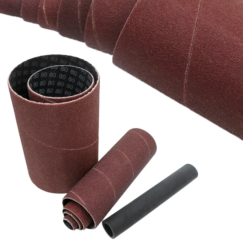 6 Pcs Spindle Sanding Sleeves for Oscillating Sander, 80 120 240 Assorted Grit Sandpaper for Metal Woodworking Polishing