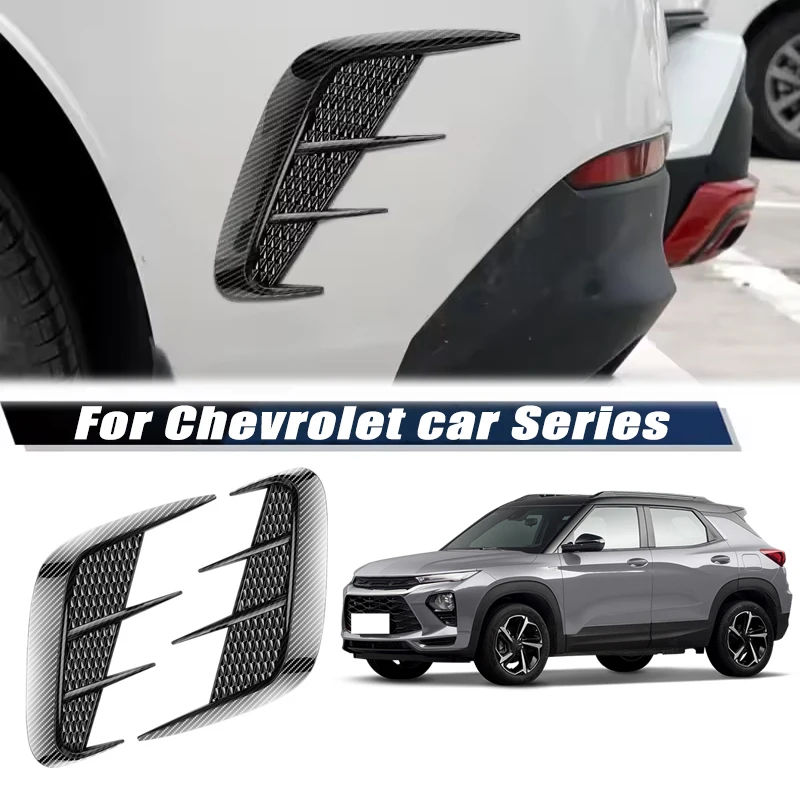 Carbon Fiber Car Fender Trim Car Sticker Shark Gills Simulation Side Intake Body Sticker Accessories For Chevrolet Car Series