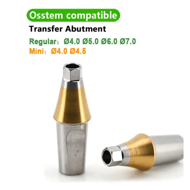Dental Accessories For Osstem Dental Transfer Abutment with Dual Hex Connection OEM ODM Grade 5 Titanium Abutment Prosthesis