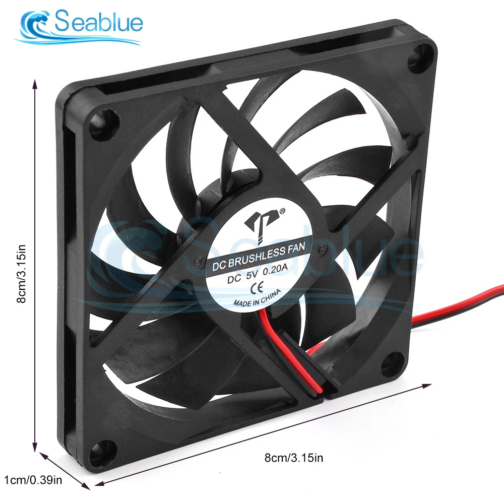 5V 12V 24V 8010 Cooling Turbo Fan Brushless 3D Printer Parts 2Pin For Extruder DC Cooler Blower Plastic Fans envio gratis