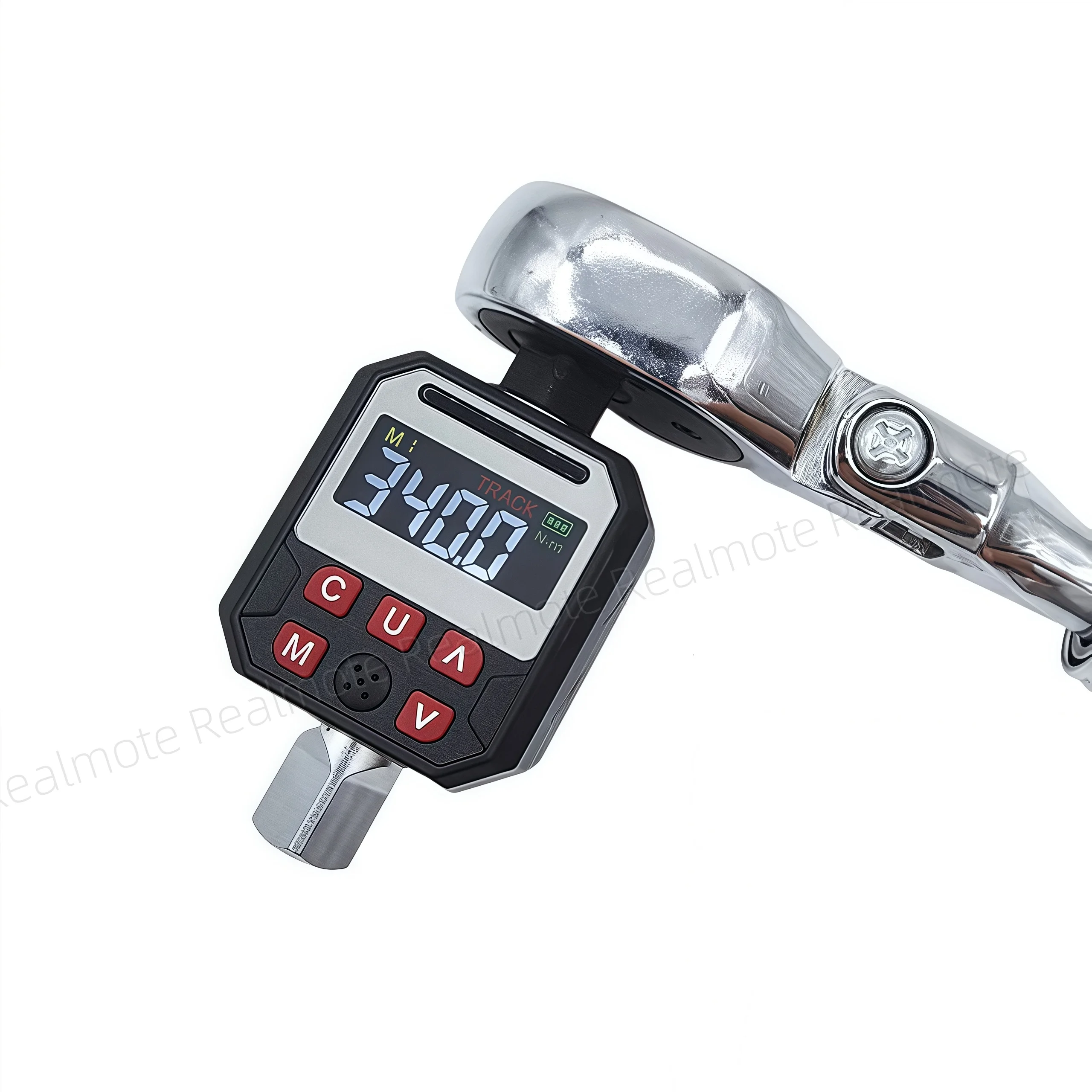 LED Digital Torque Adapter 1/2” Drive – ±2% Accuracy, 500 Memory 9 Presets, Includes 3/8” & 1/4” Adapters for Car Bike Repair