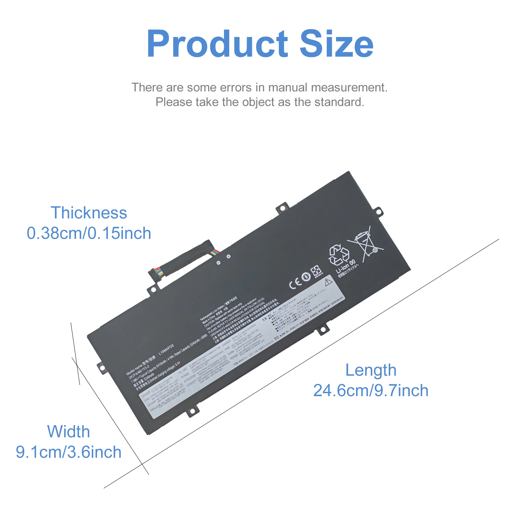 For Lenovo YOGA 2020 Laptop Battery L19C4PD8 SB10X87838 L19M4PD8 hot sale high quality