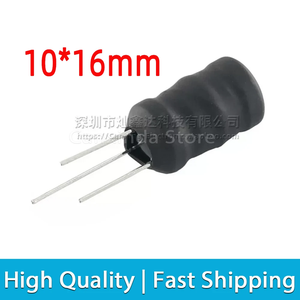 10pcs 3 Pin Ferrite Coil I Shaped Alarm Buzzer Boost Booster Step Up Inductor Inductance Choke Filter Drum Core Radial