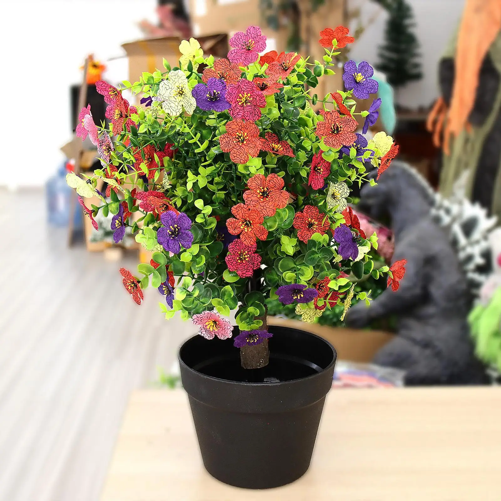 

Искусственный фиолетовый цветочный шар-топиарий с кольцом для крепления к земле, реалистичные декоративные кусты для крыльца, дома, дорожек