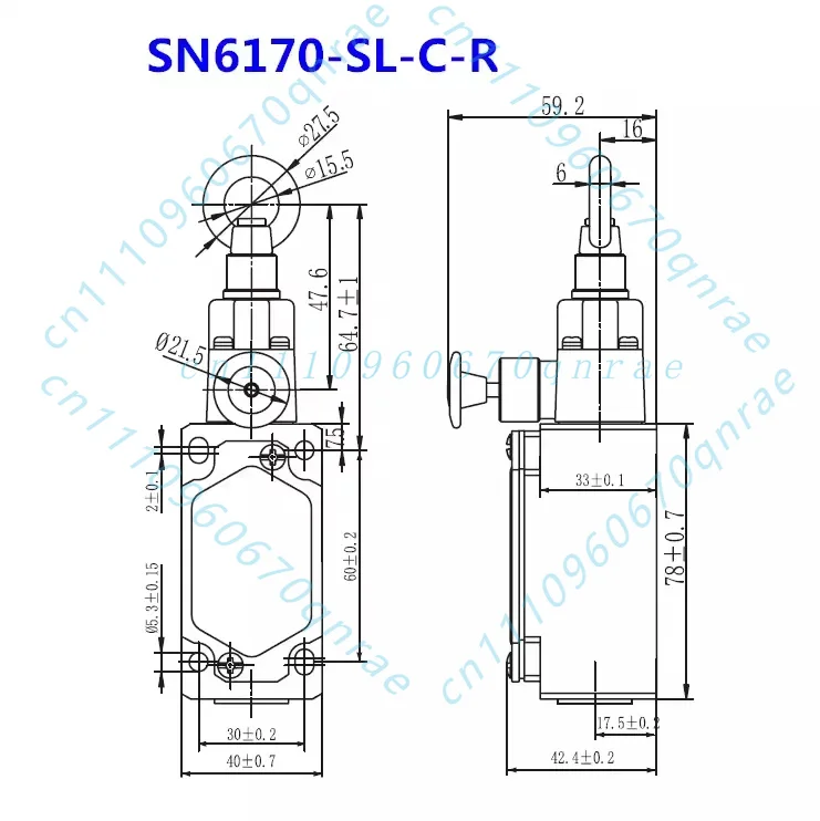 For three real emergency stop pull wire limit switch SN4170/2170/SN6170-SL-C-R pull rope switch