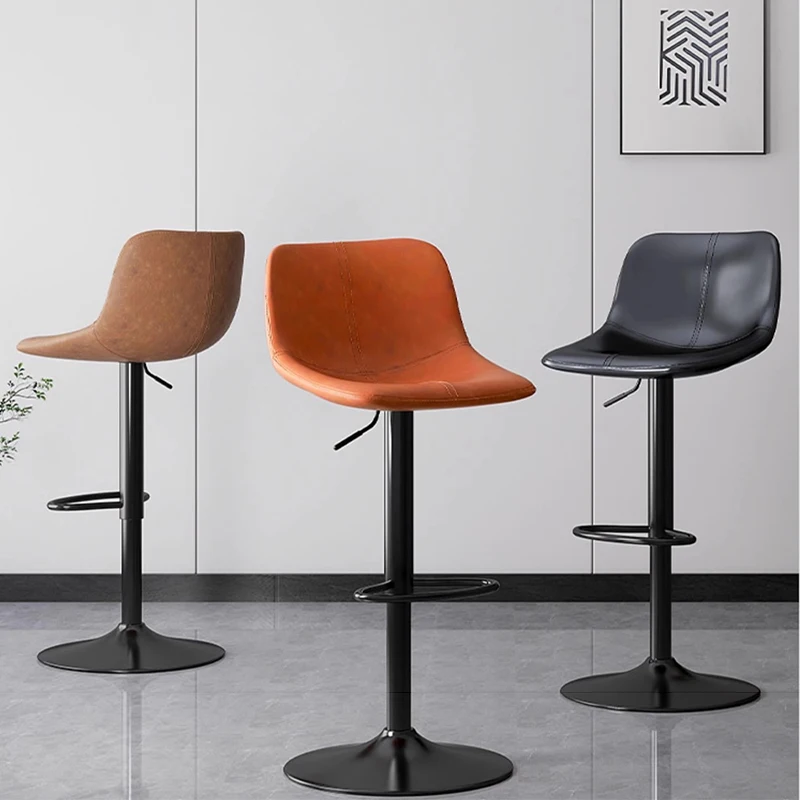 

Manicure Reception Bar Stools Accent Metal Rotating High Bar Stools Iron Designer Adjustable Sillas De Bar Salon Furniture WZ