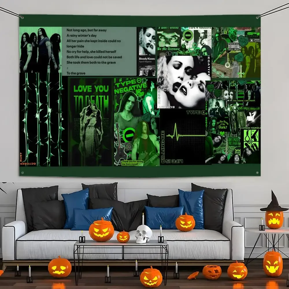 Type O Negative Flags Wall Hanging Tapestry Outdoor Decorative flag Background Blanket
