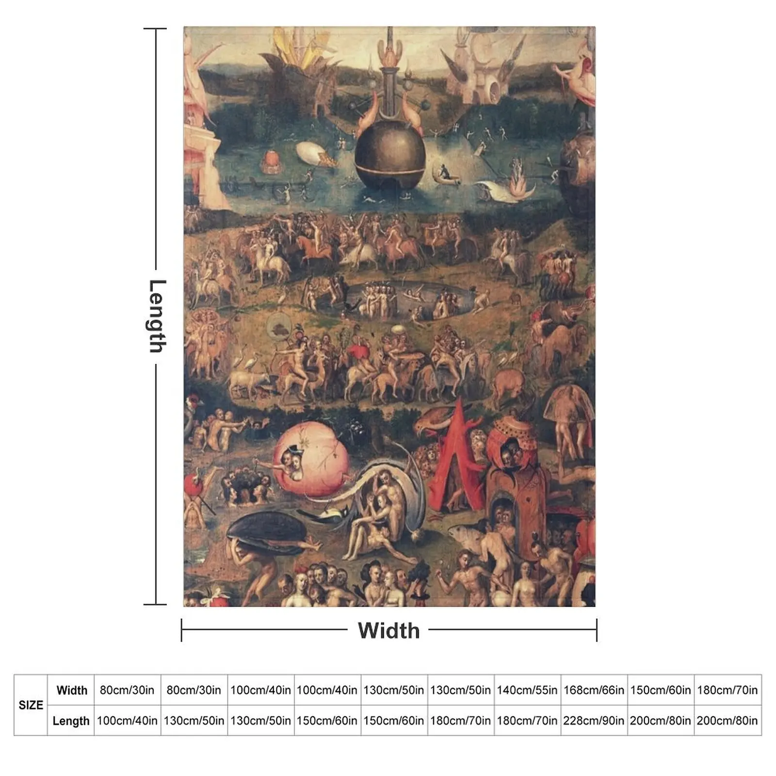 The big eyes classic artwork of hieronymus bosch Throw Blanket Thin Designers Bed linens Soft Beds Blankets