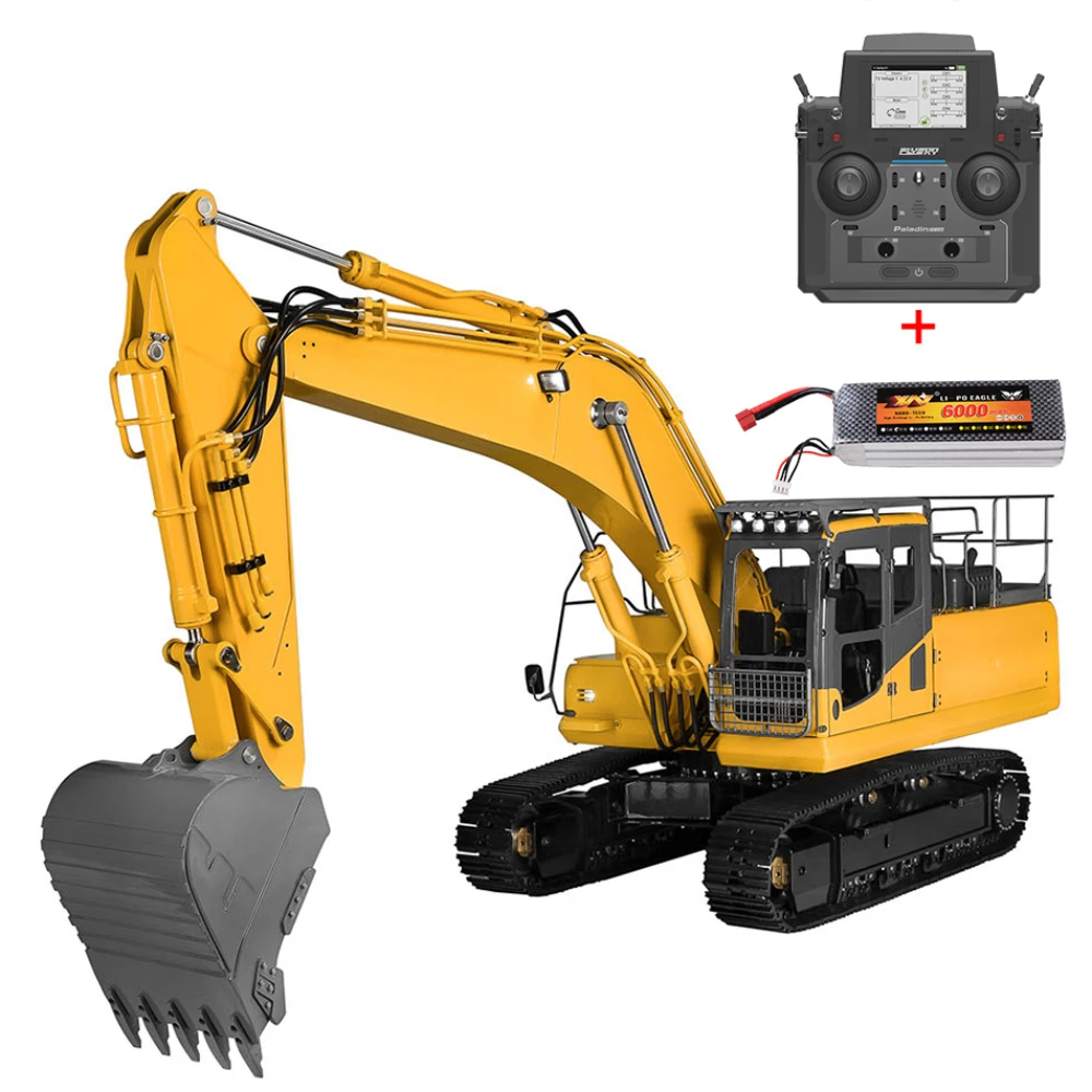 1/14 RC Hydraulic Excavator Full Metal Crawler Hydraulic Excavator Model RTR Version Remote Control Car Adult Toy