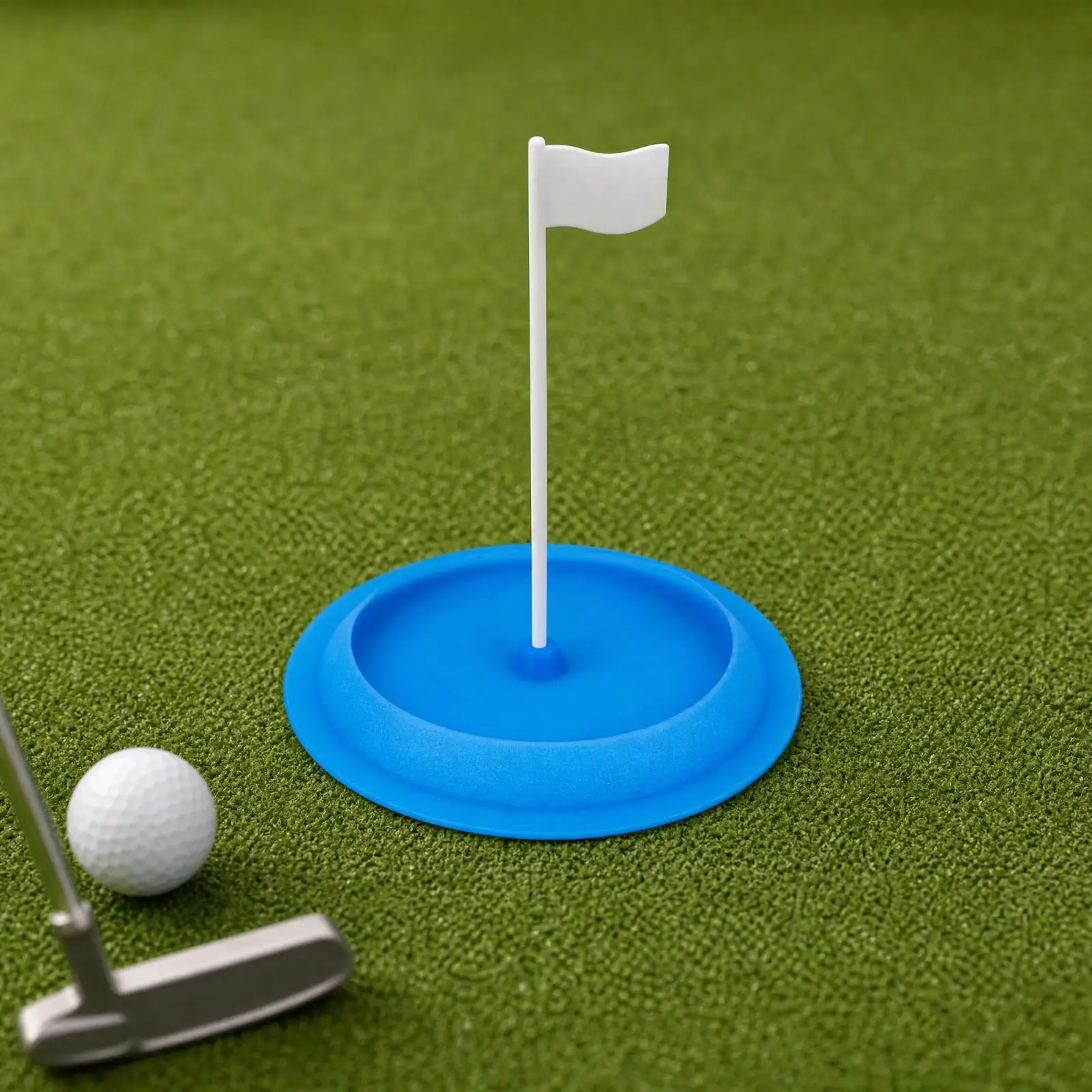 Rubber Golf Putting Trainer Cup with Flag Pole for Indoor Outdoor Practice Aid