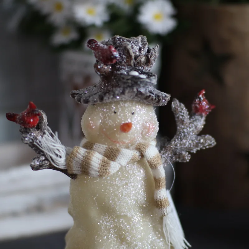 Christmas Creative Round Hat Snowman Pointed Hat Snowman Christmas Decoration Cute Doll Christmas Tree Decoration Can Shine