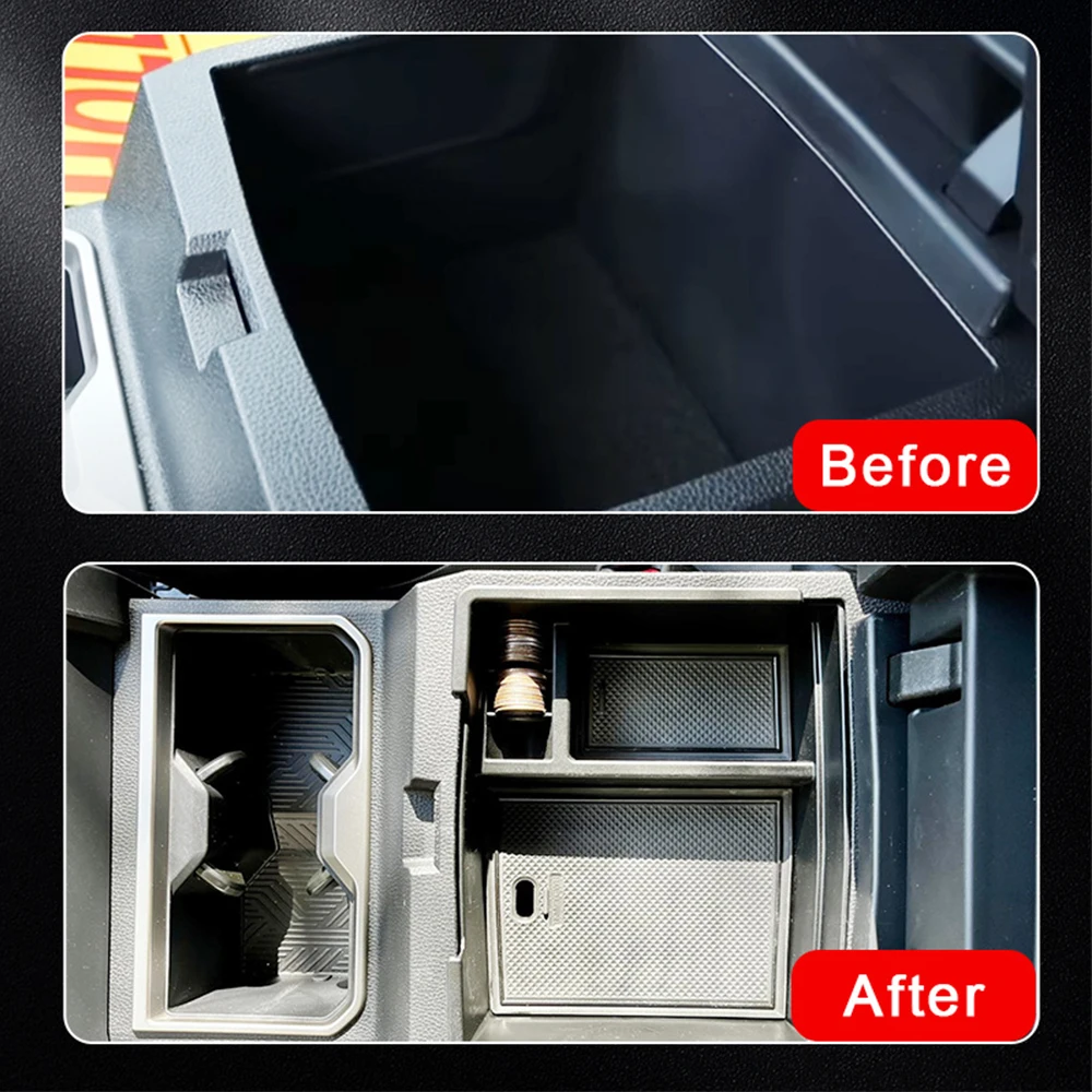 Car Central Control Storage Box, Central Control Organizer Compatible with Tacoma 2024-2025, car ABS Storage Box