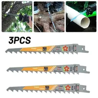 3pc 150mm 6 Inch 3 TPI HCS Reciprocating Saw Blades Saber Saw Handsaw Multi Saw Blade For Wood Metal PVC Tube Cutting Tool