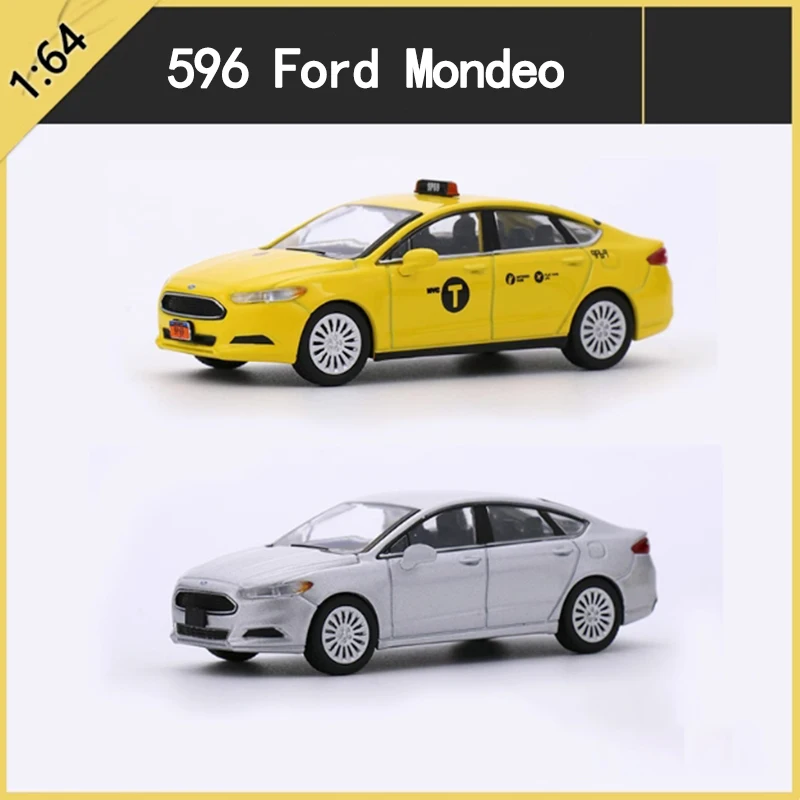 596 Model 1/64 Scale Ford Mondeo/Fusion Taxi Alloy Car Mode Adult Static Collection Decorated Christmas Gifts Holiday Gifts Toys