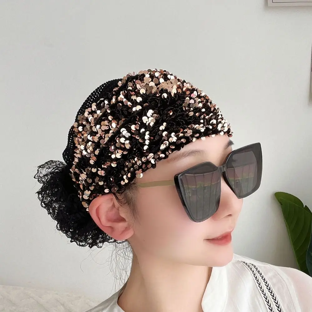 Lace Turban Hats for Women Muslim Headscarf Head Wraps Caps Female Daily Beanie Hair Cover Cap