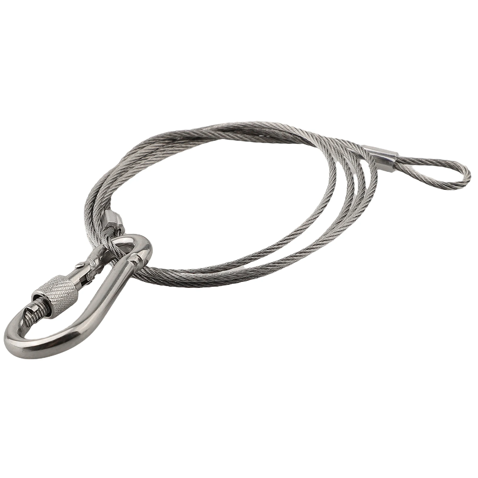 Home Use Outdoor Security Wire Rope Lock Wire Rope Safety Lock Carabiner Hook Theft Protection Cable Lightweight Design