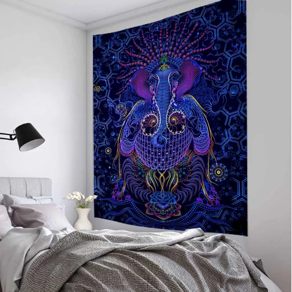 Boho Hippie Psychedelic Meditation Art Tapestry Yoga Buddha Chakra Mandala Wall Hanging Decor Sofa Blanket Sheets Home Art