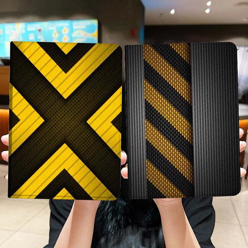 

Black Yellow Striped Cool For Honor Pad 8 V8 9 GT MagicPad 13 3 2 Tab MatePad Pro Air 12 X 12.6 Foldable Tablet Case Gift