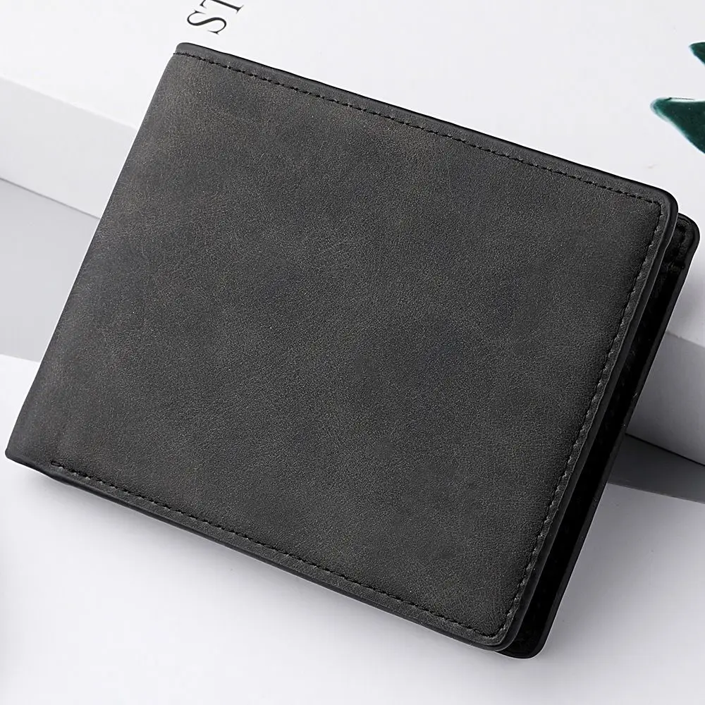 PU Leather Men\'s Wallet With Coin Bag Zipper Small Money Purses Dollar Slim Purse New Design Money Wallet