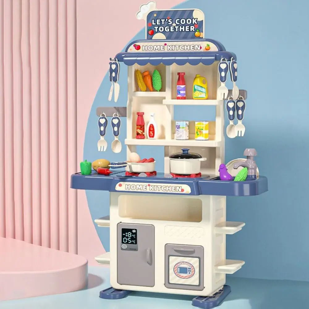 Kunststoff kinder Küche Set DIY Funktion Musik Wasserhahn Waschbecken Simulierte Geschirr Set Mini Spielen Lebensmittel Spielzeug Für Kleinkinder