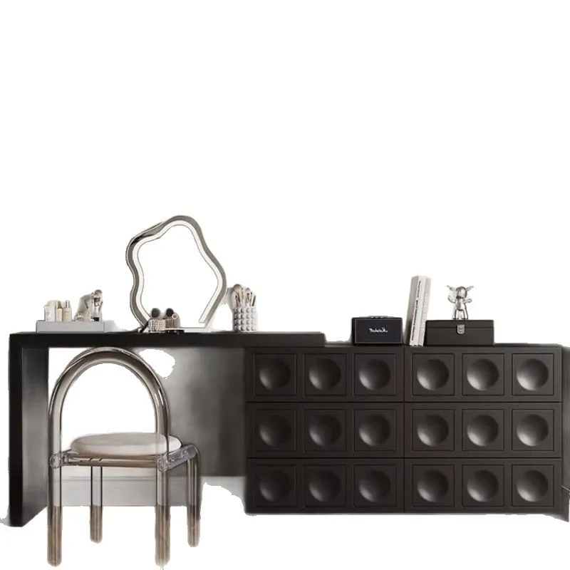 

Solid wood ins style simple modern dresser table, pine Nordic minimalist light luxury beauty storage cabinet