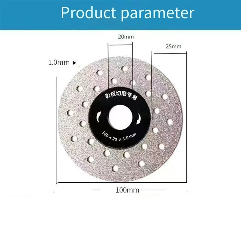 MOPHE-Angle Grinder Cutting Blade For Stone ,4In Super Thin Tile Saw Blade,Rock Slab And Tile Cutting Grinding Disc 5PC