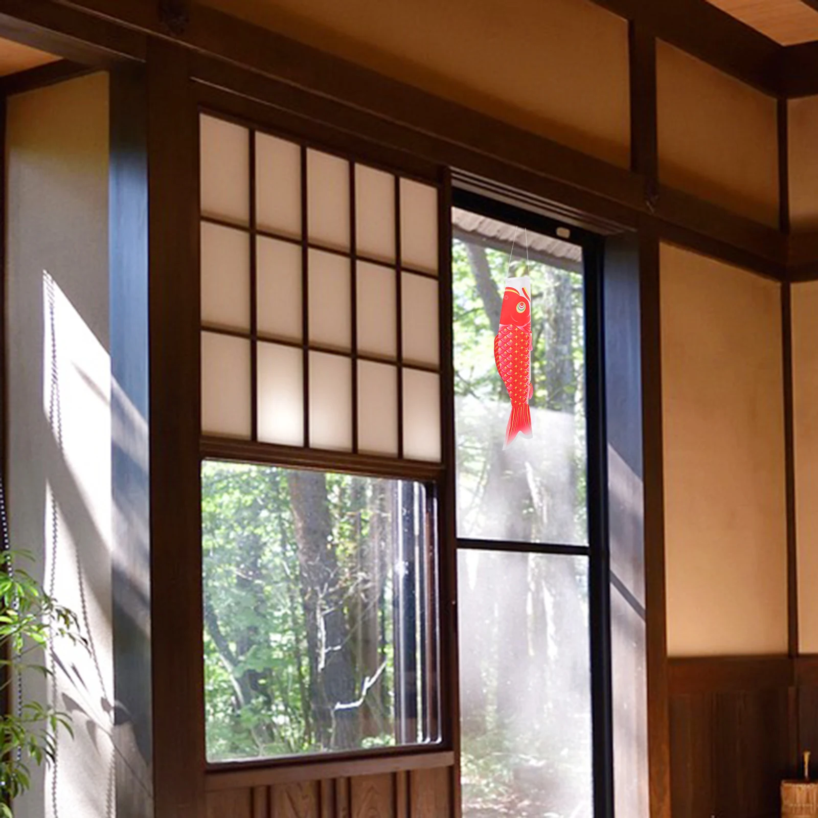 

Carp Shape Flag Set of 7 Japanese Inspired Waterproof Banners for Party Outdoor Decoration Window Wall Hanging Festival Gift