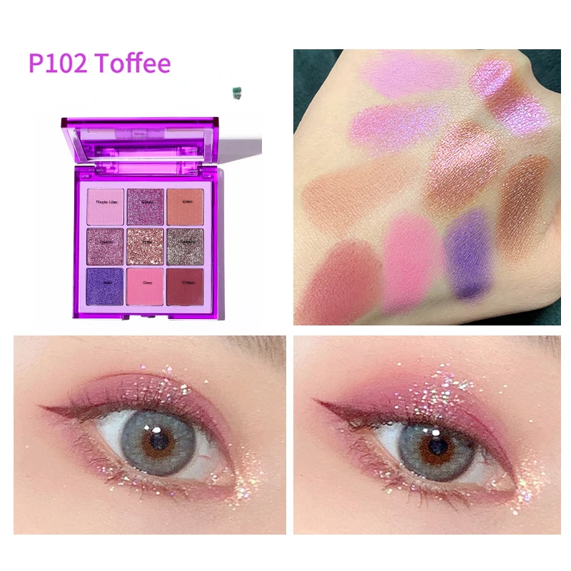 Nine Color Eyeshadow Orange Blue Purple Gold Red Eyeshadow Earth Color Eyeshadow Palette