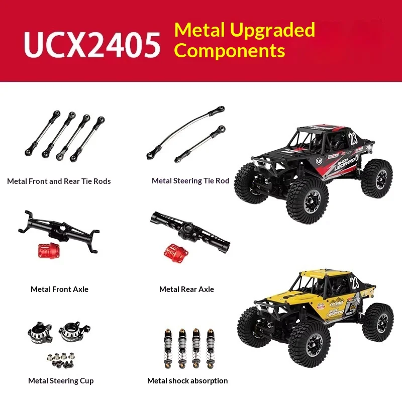 Udirc Ucx2405 Metal Upgrade Accessories, C-Bridge Connecting Rod, Servo Rod, Drive Shaft, Wheel Hub, Tire, Roof Light, Etc