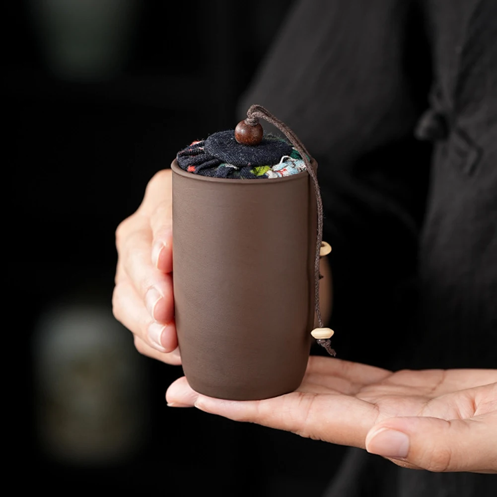 Purple Clay Travel Tea Set Suit with 1 Teapot 4 Teacups 1 Tea Cans Chinese Portable Tea Ceremony Kit With Storage Bag