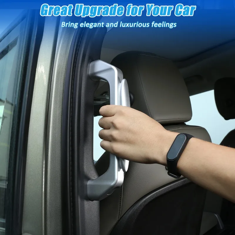 For Land Rover Defender 110 130 20-26 Aluminum Alloy Black Car Rear Seat Handle Door Handle Trim Interior Car Accessories