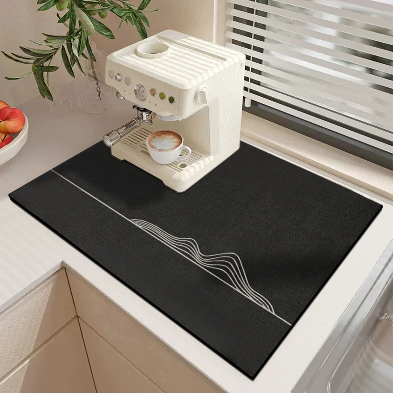 Kitchen Super Absorbent Mats Drain Pad Dish Drying Mat Drainer Mats Tableware Pad Dinnerware Cup Bottle Placemat Insulation Pads