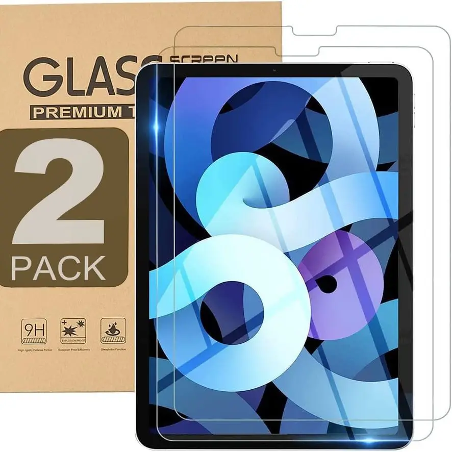 2pcs Screen Protector Tempered Glass For iPad Air 4 10.9'' 2020 Air 4th Generation A2324 A2072 A2325 Full Coverage Tablet Film