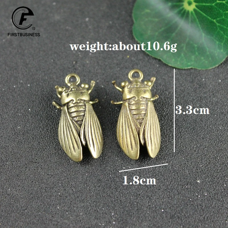 Metal Brass Insect Cicada Figurine Miniature Desktop Ornament Study Table Decoration Craft Accessories Retro Small Animal Statue