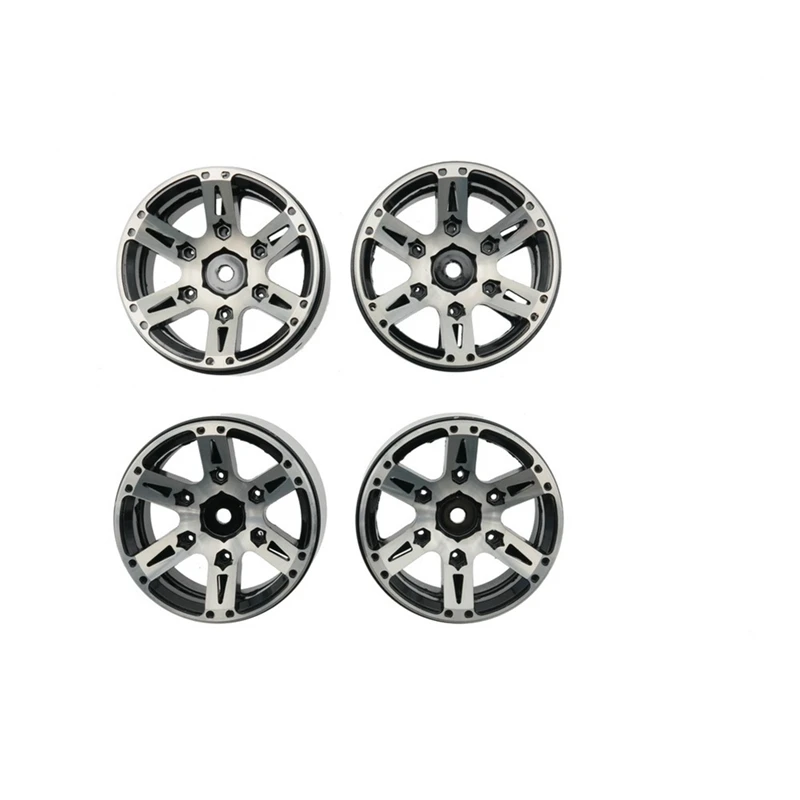 4PCS RC Rock Crawler Metall Beadlock 1,9" Felge für SCX10 RC Crawler Auto Teil Schwarz [bjve-Toy]