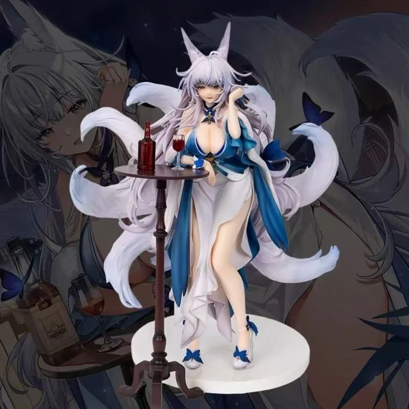 

Cartoon dolls are sexy Azur Lane Shinano Haze Moon Ten Nights evening dress Anime around animation GK Handmade gift toy ornament