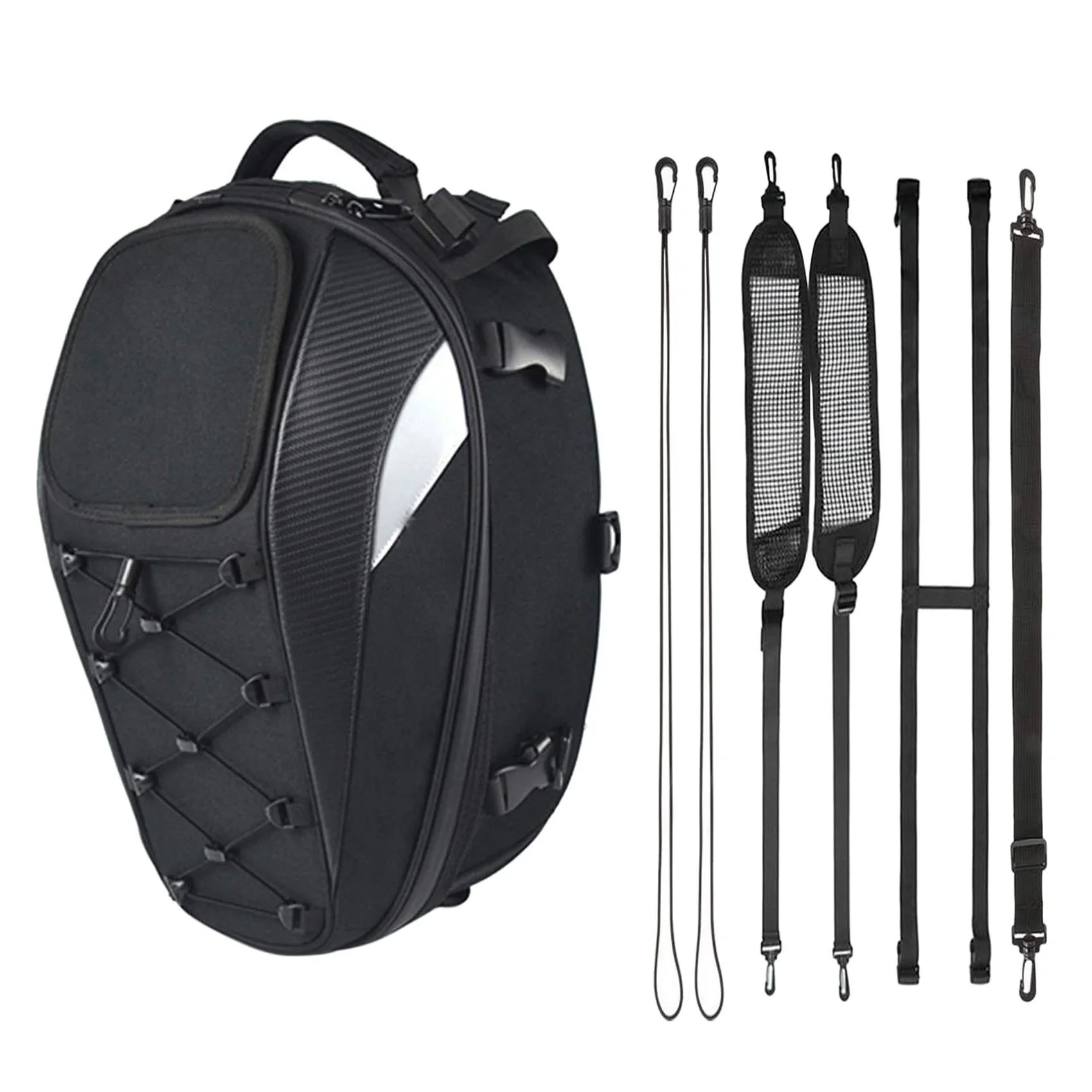 

Motorcycle Tail Bag, Seat Bag, Dual Use Motorcycle Waterproof Helmet Bag for Motorbike, Dirt Bike