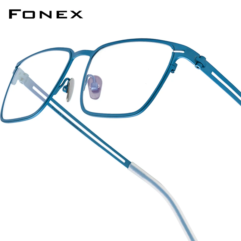 

FONEX Titanium Glasses Frame Men New Brand Design Square Eyewear Ultralight-Weight Japanese High Quality Eyeglasses Frames 85779