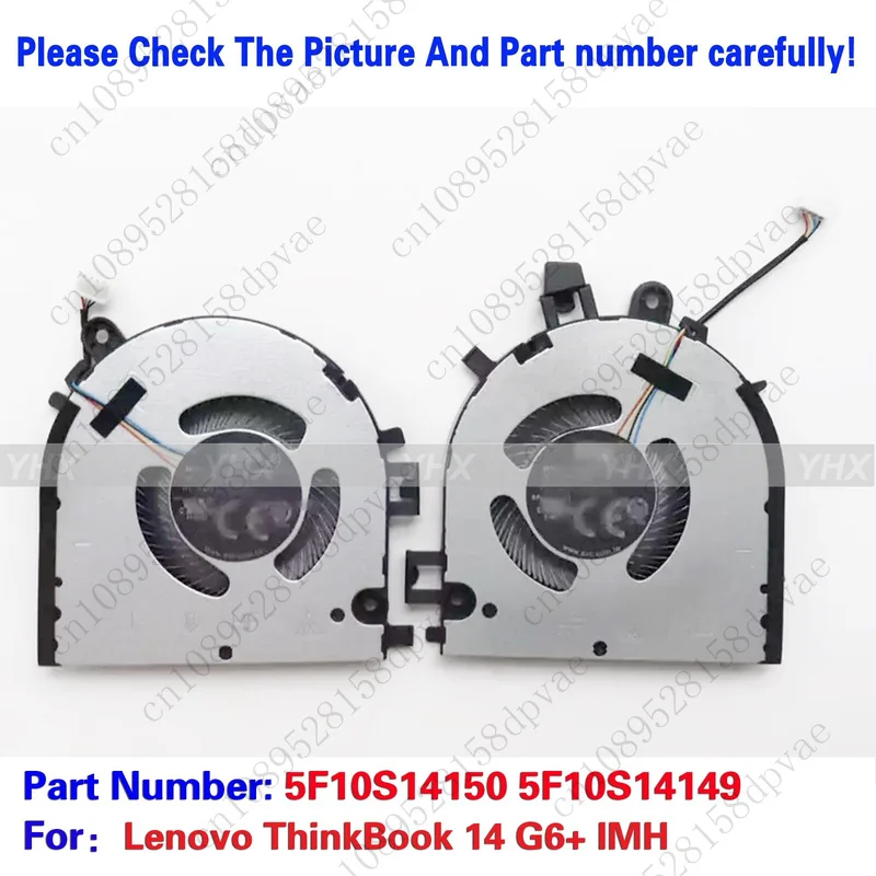 

GYX New For Lenovo ThinkBook 14 G6+ IMH COOLING FAN R+L 5F10S14150 5F10S14149
